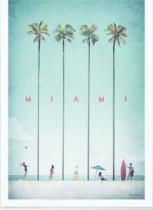 Plakát Travelposter Miami