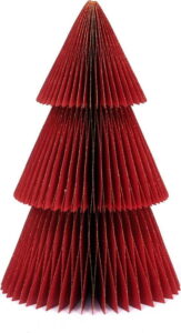 Třpytivě červená papírová vánoční ozdoba ve tvaru stromu Only Natural
