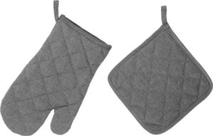 Set šedé chňapky a rukavice Unimasa Unimasa