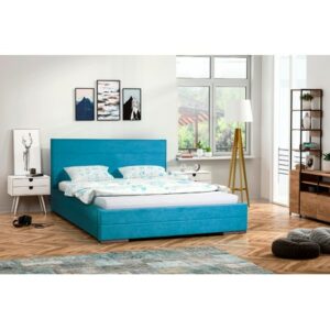 Čalouněná postel MONIKA modrá rozměr 140x200 cm TT-FURNITURE