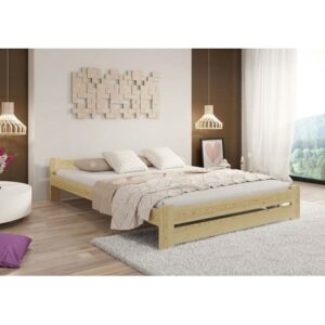 Vyvýšená masivní postel Euro 120x200 cm včetně roštu Dub Home Line