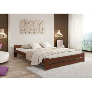 Vyvýšená masivní postel Euro 160x200 cm včetně roštu Borovice Home Line
