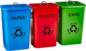 Sada 3 košů na recyklování Premier Housewares Recycle Bins Premier Housewares