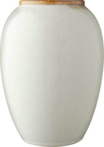 Krémová kameninová váza Bitz Basics Cream