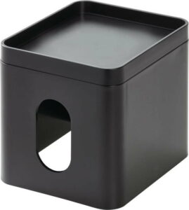 Černý box na kapesníky iDesign Cade iDesign