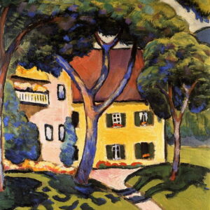 Reprodukce obrazu August Macke - House in a Landscape