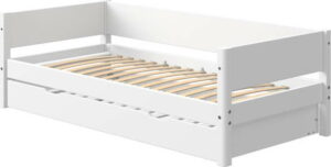 Bílá dětská postel s přídavným výsuvným lůžkem Flexa White Flexa