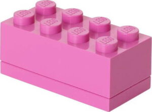 Růžový úložný box LEGO® Mini Box LEGO