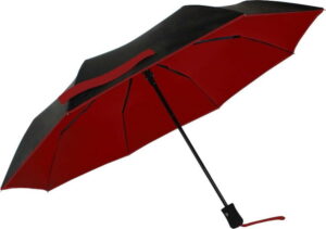 Černo-červený větruodolný deštník s UV ochranou Ambiance