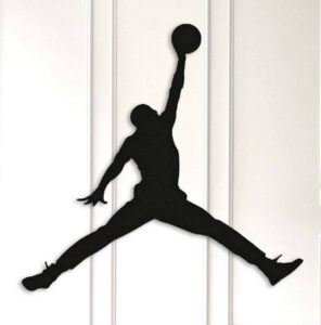 Černá kovová nástěnná dekorace Basketball Bonami