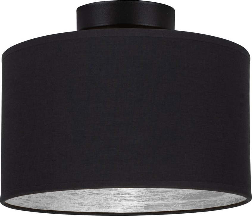 Černé stropní svítidlo s detailem ve stříbrné barvě Bulb Attack Tres S
