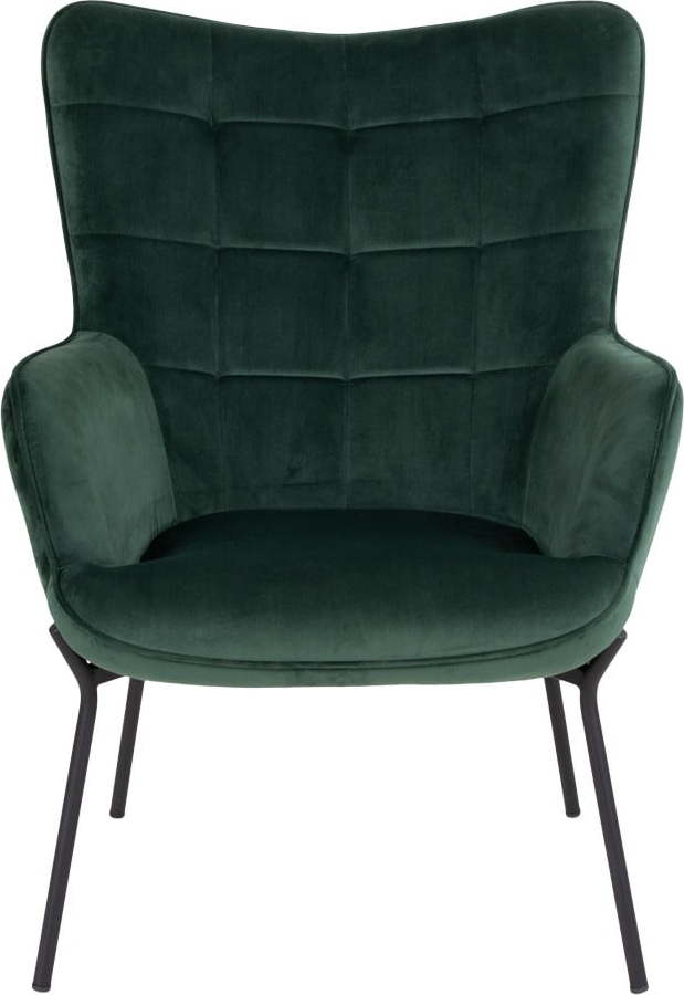 Zelené křeslo ze sametu House Nordic Glasgow House Nordic