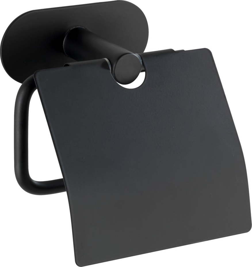 Černý nástěnný držák na toaletní papír Wenko Orea WENKO