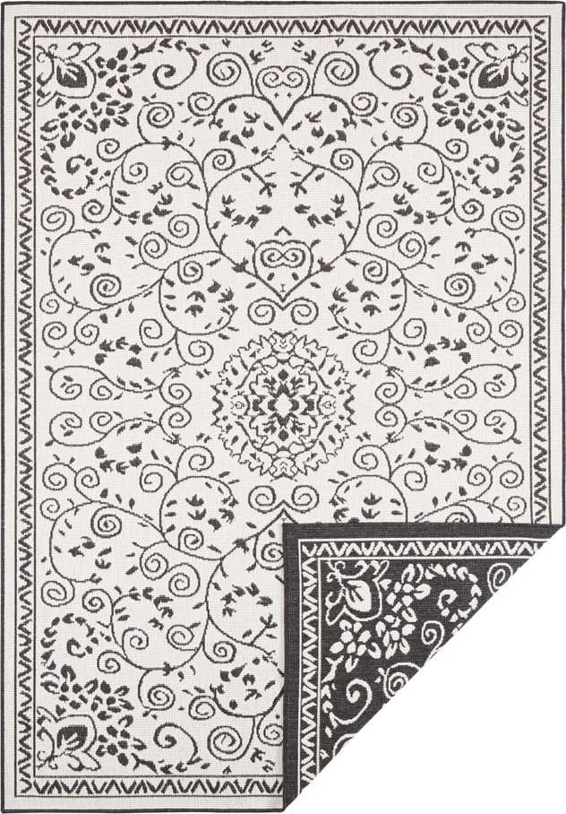 Černo-krémový venkovní koberec Bougari Leyte