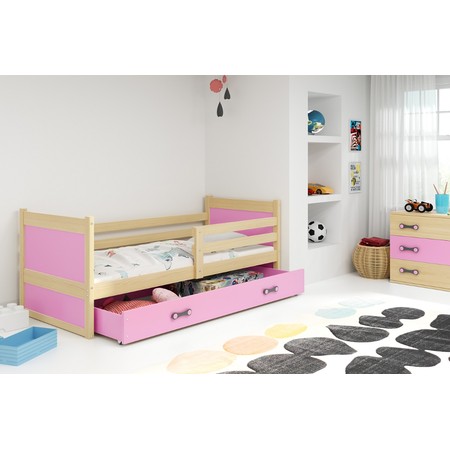 Dětská postel RICO 190x80 cm Borovice Ružové BMS