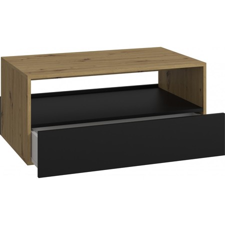 Konferenční stolek REBEL dub artisan/černý mat TOP Nábytek