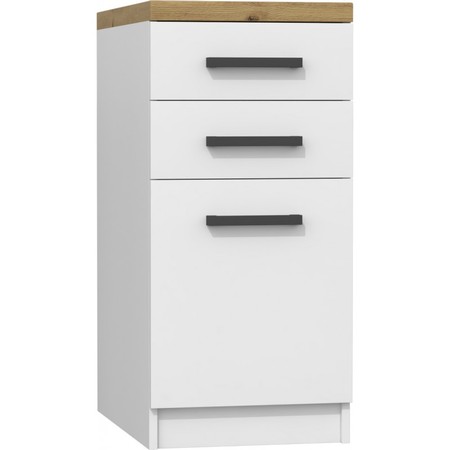 Kuchyňská skříňka s pracovní plochou 40 cm bílá/dub artisan TOP Nábytek