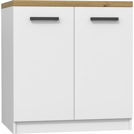 Kuchyňská skříňka s pracovní plochou 80 cm bílá/dub artisan TOP Nábytek