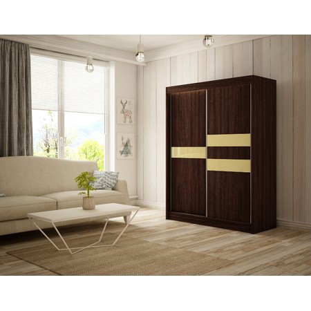 Kvalitní Šatní Skříň Arrow 200 cm Wenge Vanilka Furniture