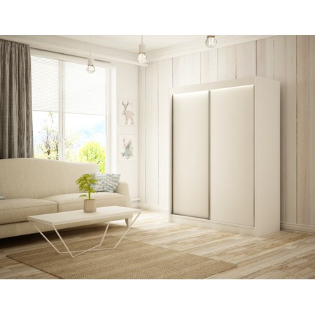 Kvalitní Šatní Skříň Bergo 200 cm Bílý mat Furniture