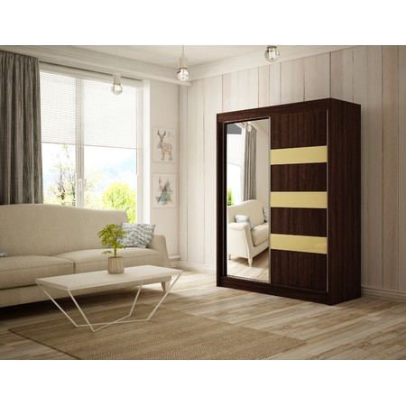 Kvalitní Šatní Skříň Lotse 120 cm Wenge Vanilka Furniture