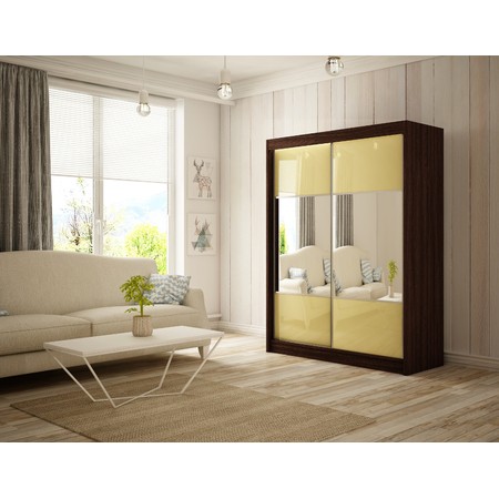 Kvalitní Šatní Skříň Rico 120 cm Vanilka Wenge Furniture