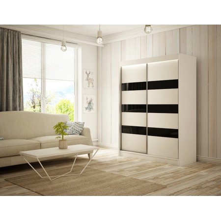 Kvalitní Šatní Skříň Solit 120 cm Bílý Mat Furniture