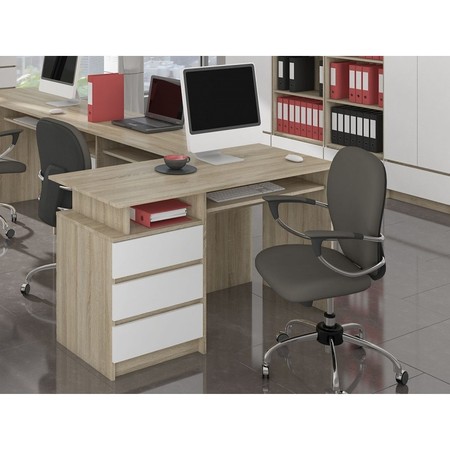 Počítačový stůl CLP 135cm Sonoma/bílá Akord