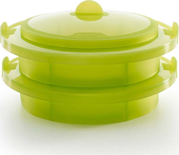 Zelená silikonová nádoba na vaření v páře Lékué Steamer XL