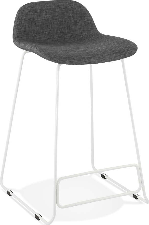Černá barová stolička s bílýma nohoma Kokoon Vancouver mini