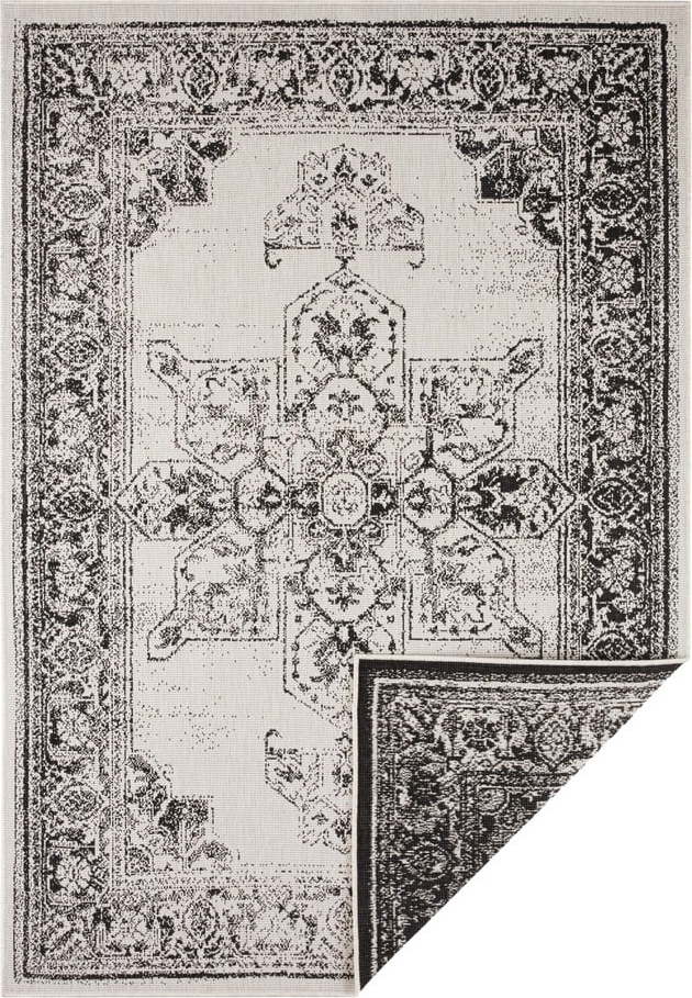 Černo-krémový venkovní koberec Bougari Borbon