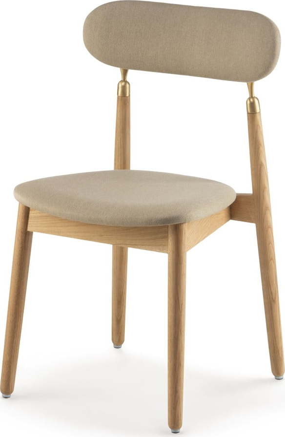 Béžová jídelní židle z dubového dřeva EMKO Textum Alana Emko