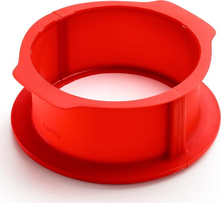 Červená silikonová rozevírací forma na dort Lékué Charlotte