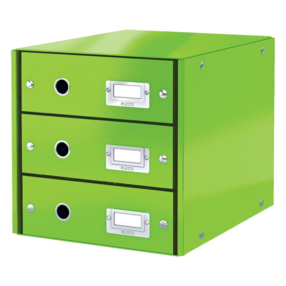 Zelený box se 3 zásuvkami Leitz Office