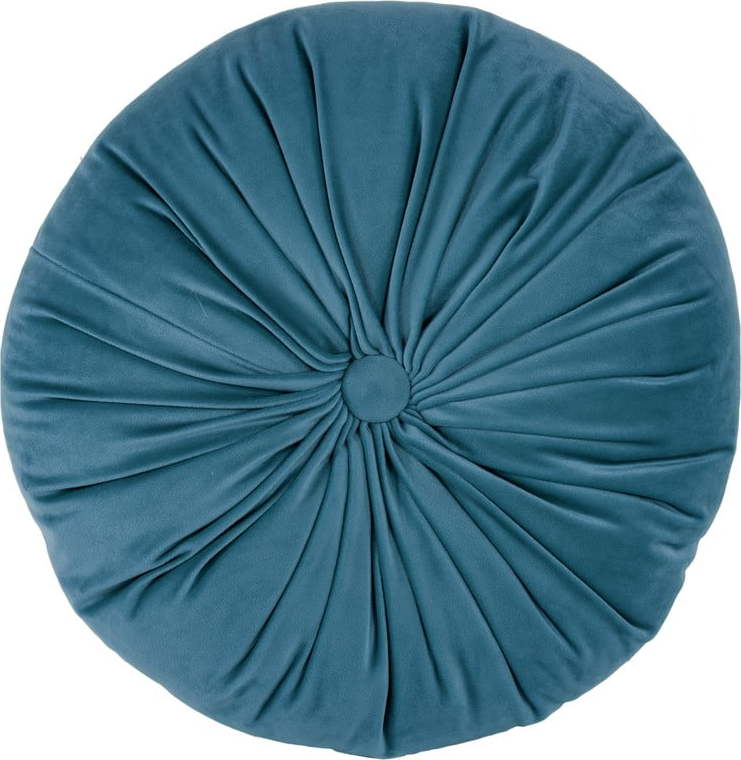 Modrý sametový dekorativní polštář Tiseco Home Studio Velvet