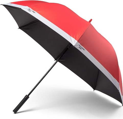 Červený holový deštník Pantone Pantone
