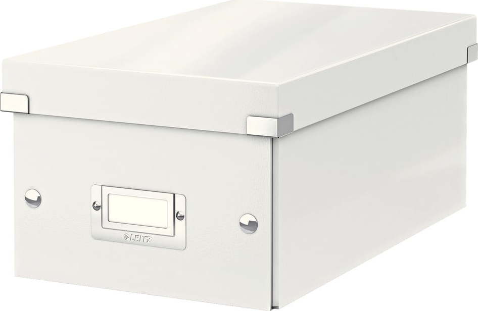 Bílá úložná krabice s víkem Leitz DVD Disc