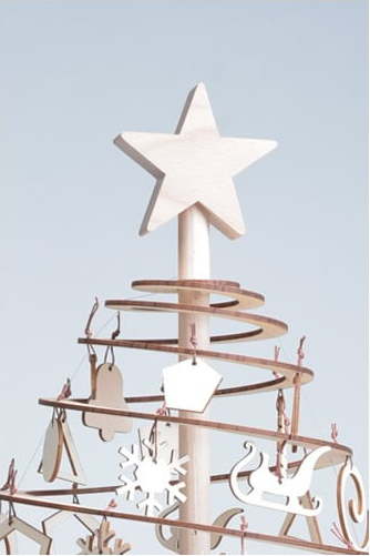 Dřevěná hvězda na dekorativní vánoční stromek Spira Large Spira