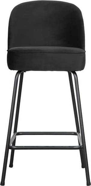 Černá barová židle BePureHome Vogue Velvet