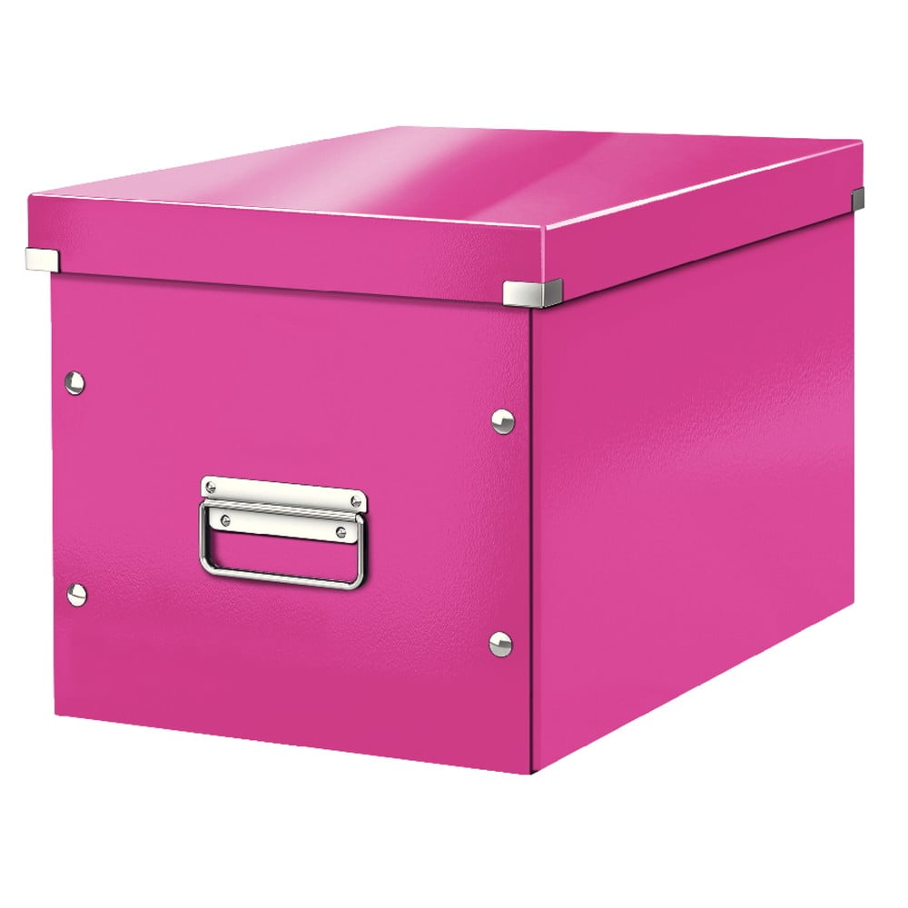 Růžová úložná krabice Leitz Office