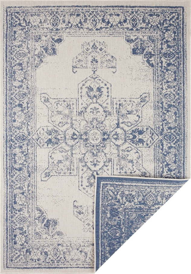 Modro-krémový venkovní koberec Bougari Borbon