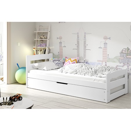 Dětská postel ERNIE 200x90 cm Bílá BMS