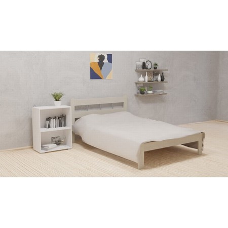 Dřevěná postel SARA 140x200 cm bílá TOP Nábytek