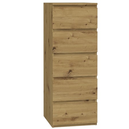 Komoda 5 šuplat W5 - dub artisan TOP Nábytek