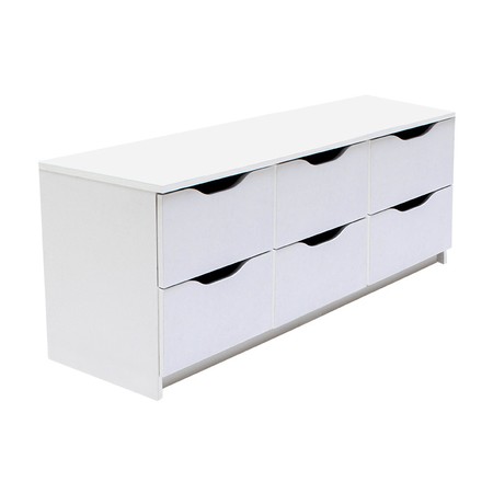 Komoda 6 šuplat ALEXO 6S bílá TOP Nábytek