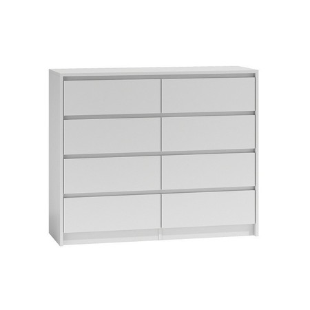 Komoda 8 šuplíků KARO 120 cm - bílá TOP Nábytek