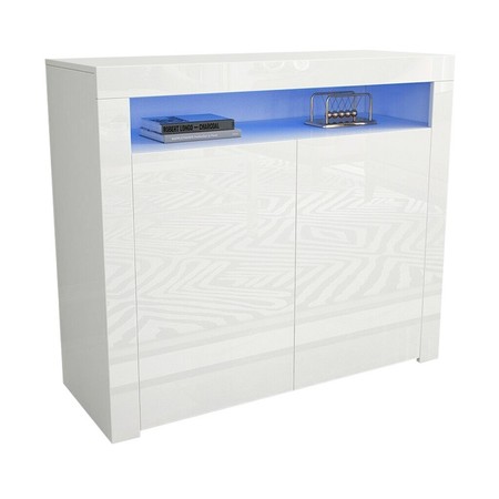 Komoda DEKO 2D - bílý lesk 108 cm TOP Nábytek