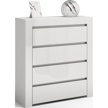 Komoda DEKO D4 - bílá lesk TOP Nábytek