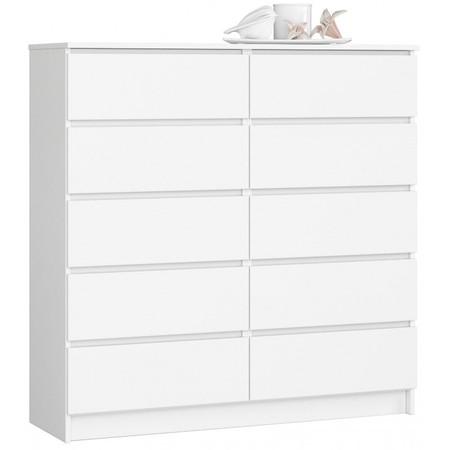 Komoda K120 10SZ bílá Akord
