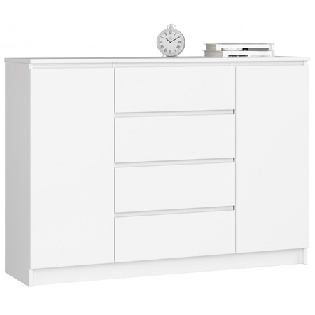 Komoda K140 2D4SZ bílá Akord